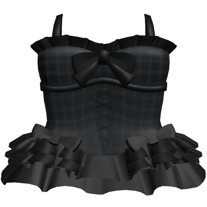 🖤 vamp corset emo frilly dress blue black