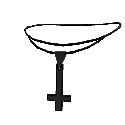 Black upside down cross necklace (3.0)