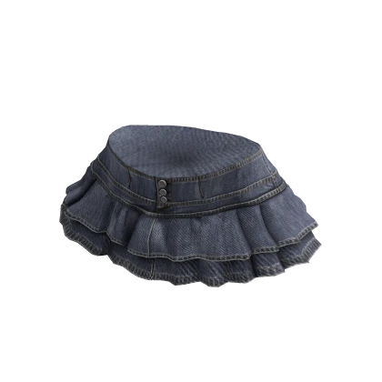 Denim Faded Blue Mini Skirt