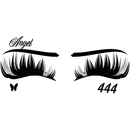 ♡ baddie lashes w tattoos (white)