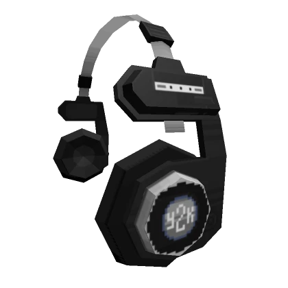 Portable Y2K Headphones in Black