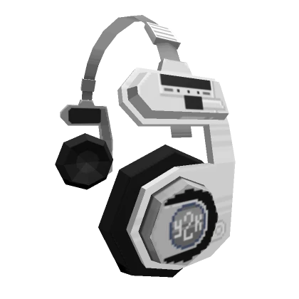 Portable Y2K Headphones in White