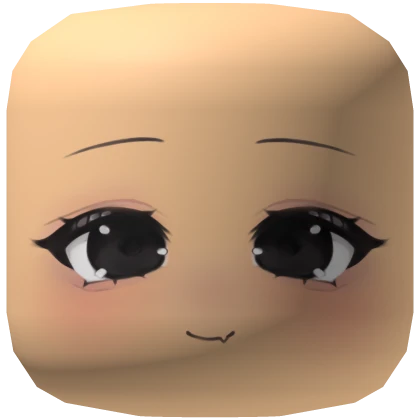 c: kawaii cute sparkly eyes chibi face mask (light