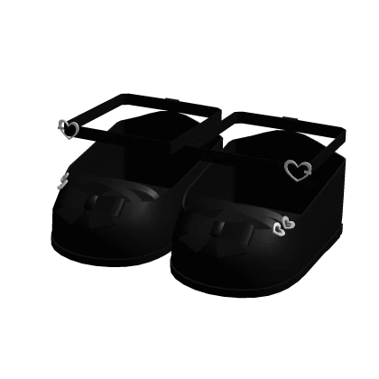 dolly jirai kei heart maryjanes in black 