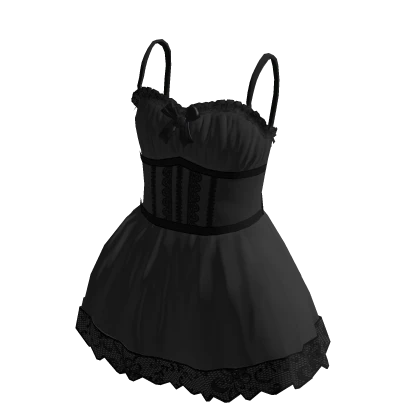 Black Lace Corset Dress