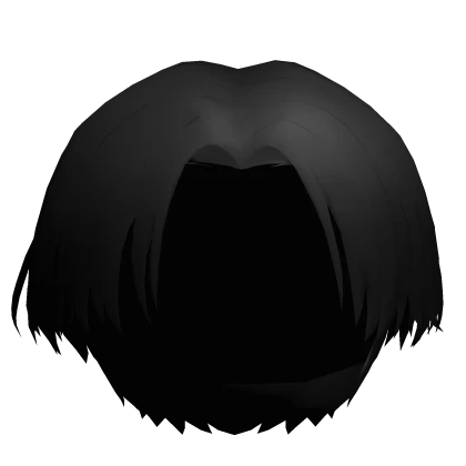 Black Middle Part Anime Mikey Hair