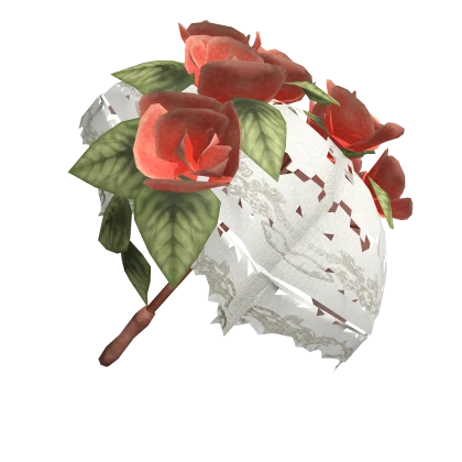 Pink Vintage Rose Floral Flower Umbrella Parasol