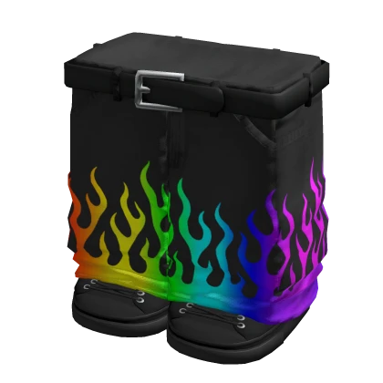 Rainbow Fire Jeans Blocky 1.0