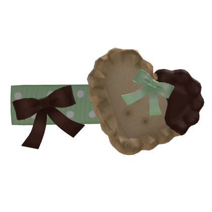 cute mint and chocolate biscuit hairclip