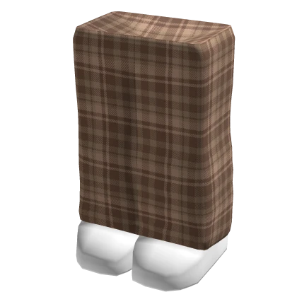 Basic Plaid Brown Pants w/ White Shoes