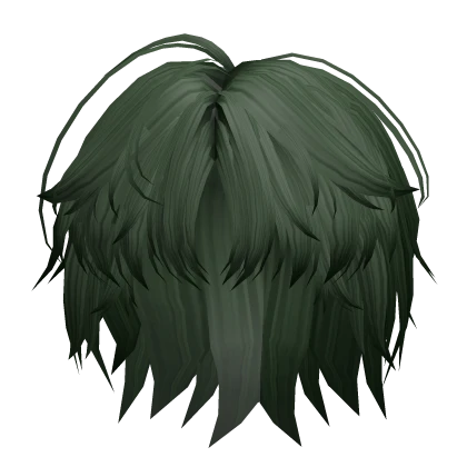 Middle Part Spiky Messy Anime Boy Hair in Green
