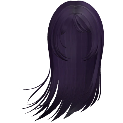 long flowy windy anime hair in purple