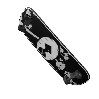 Japan Sunset Skateboard (black and white)