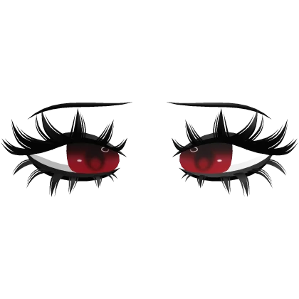 ♡ kawaii anime lashes w eyes (red)