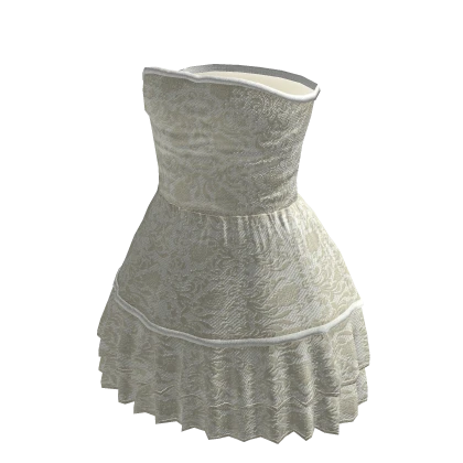 🤍 Mori Kei Ivory Lace Ruffle Dress