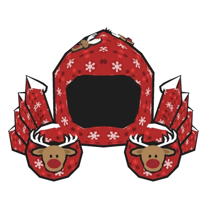 Snowy Christmas Reindeer Santa Neon Dominus