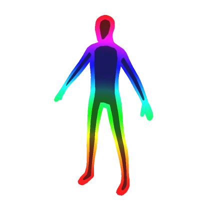 Rainbow Full-Body Outline Aura (+ Head)