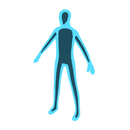 Cyan Blue Full-Body Outline Aura (+ Head)