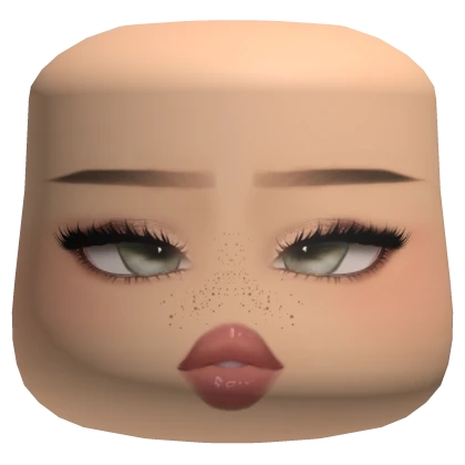 Green Doe Eye Pouty Face Makeup Mask