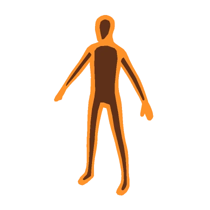 Orange Full-Body Outline Aura (+ Head)