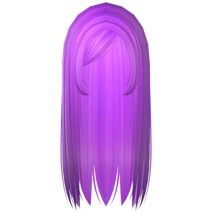 ☆ y2k straight gyaru emo side part neon purple
