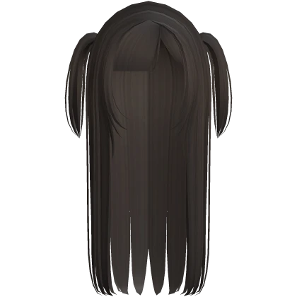 ☆ soft straight lush hair with pigtails dark brown