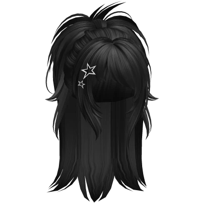 (PBR) Y2K Fairy Grunge Igari Ponytail (Black)