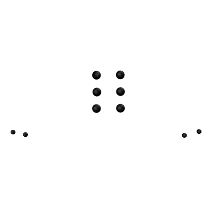 - black triple piercing set