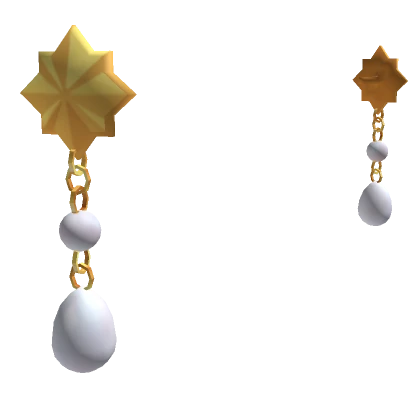 Star Pearl Dangle Earring - White