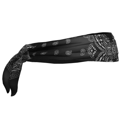Headscarf Black Paisley Bandana Tactical Headband