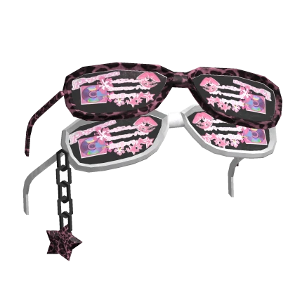 hime gyaru y2k chain sunglasses v1
