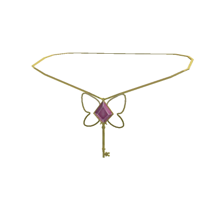 Butterfly key necklace in gold (1.0)