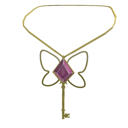 Butterfly key necklace in gold (3.0)