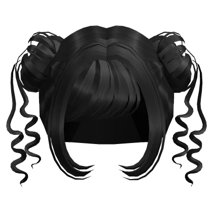 ♰ dollette buns in black ♰