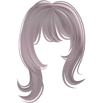 Light Pink Wolfcut Wispy Messy Cute Layered Bangs