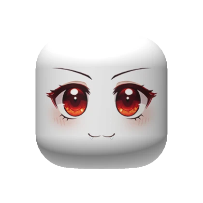 Red Vampire Anime Face (white skintone)