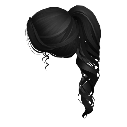Black Curly Ponytail