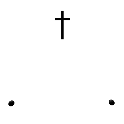 Black Face Piercings With Cross