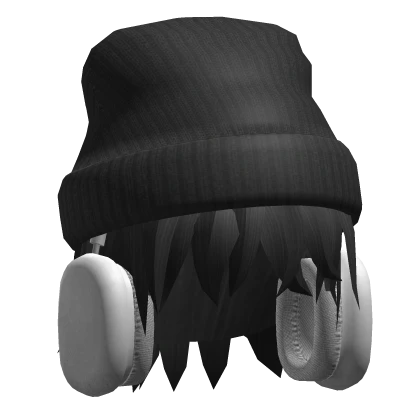 Messy Hair w/ Headphones & Y2K Beanie