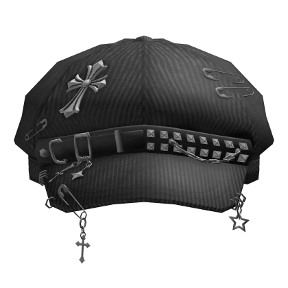 Pierced Punk Cap (Black)
