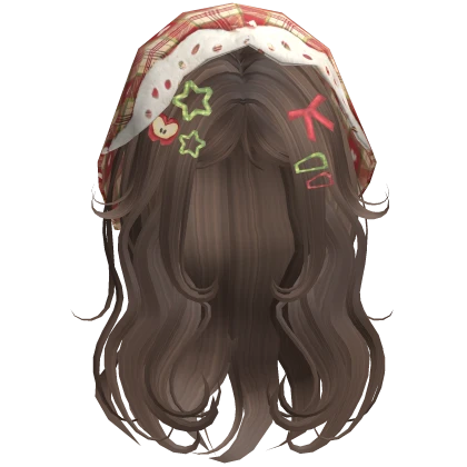 igari mori kei long shoujo hair w/ charms -brown
