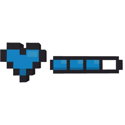 Blue 8-Bit HP Health Bar