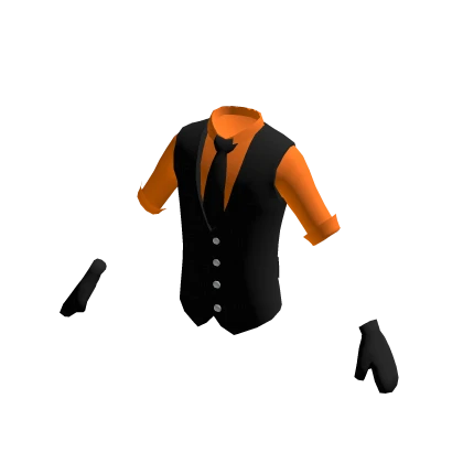 Halloween Orange Shirt & Formal Black Vest 