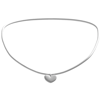 silver heart necklaace