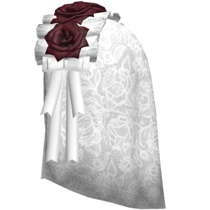 gothic victorian rose lace veil headpiece white