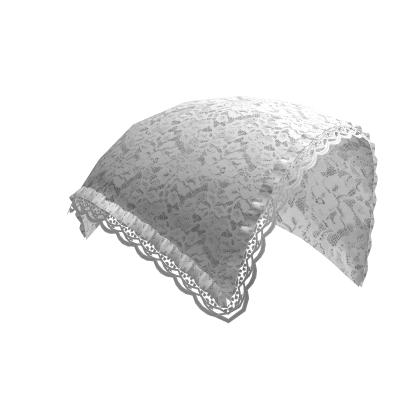 gothic lace head scarf white