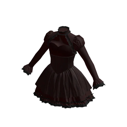 ♾️ Red ruffled goth corset dress 