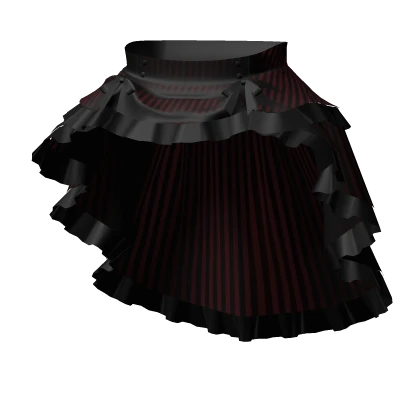 gothic victorian bustle skirt 3.0 red & black