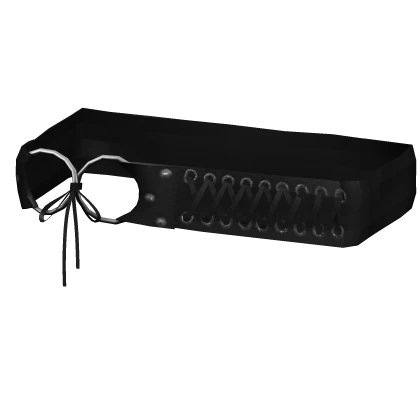 (1.0) Y2K Punk Black Laced Leather Belt