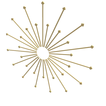 20-spikes Alternating Golden Halo